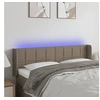 Image de Hoofdbord LED 147x16x78/88 cm stof taupe3123238