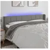 Image de Hoofdbord LED 183x16x78/88 cm stof donkergrijs3123251