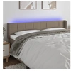 Image de Hoofdbord LED 183x16x78/88 cm stof taupe3123254