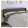 Image de Hoofdbord LED 203x16x78/88 cm stof donkerbruin3123261
