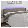 Image de Hoofdbord LED 203x16x78/88 cm stof taupe3123262