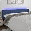 Image de Hoofdbord LED 203x16x78/88 cm stof blauw3123264
