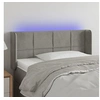 Image de Hoofdbord LED 83x16x78/88 cm fluweel lichtgrijs3123266