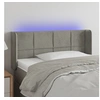 Image de Hoofdbord LED 103x16x78/88 cm fluweel lichtgrijs3123278