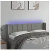 Image de Hoofdbord LED 147x16x78/88 cm fluweel lichtgrijs3123284