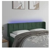 Image de Hoofdbord LED 147x16x78/88 cm fluweel donkergroen3123287