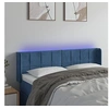 Image de Hoofdbord LED 147x16x78/88 cm fluweel donkerblauw3123288