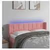 Image de Hoofdbord LED 147x16x78/88 cm fluweel roze3123289