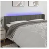 Image de Hoofdbord LED 163x16x78/88 cm fluweel donkergrijs3123291