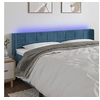 Image de Hoofdbord LED 203x16x78/88 cm fluweel donkerblauw3123306