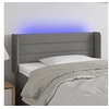 Image de Hoofdbord LED 103x16x78/88 cm stof donkergrijs3123367