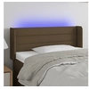 Image de Hoofdbord LED 103x16x78/88 cm stof donkerbruin3123369