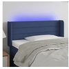 Image de Hoofdbord LED 103x16x78/88 cm stof blauw3123372