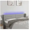 Image de Hoofdbord LED 147x16x78/88 cm stof lichtgrijs3123374