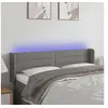 Image de Hoofdbord LED 147x16x78/88 cm stof donkergrijs3123375