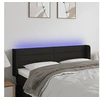 Image de Hoofdbord LED 147x16x78/88 cm stof zwart3123376