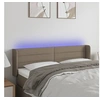 Image de Hoofdbord LED 147x16x78/88 cm stof taupe3123378