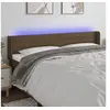 Image de Hoofdbord LED 163x16x78/88 cm stof donkerbruin3123385