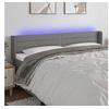 Image de Hoofdbord LED 183x16x78/88 cm stof donkergrijs3123391