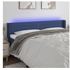 Image de Hoofdbord LED 183x16x78/88 cm stof blauw3123396