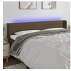 Image de Hoofdbord LED 203x16x78/88 cm stof donkerbruin3123401