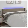 Image de Hoofdbord LED 203x16x78/88 cm stof taupe3123402