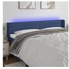 Image de Hoofdbord LED 203x16x78/88 cm stof blauw3123404