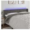 Image de Hoofdbord LED 183x16x78/88 cm fluweel donkergrijs3123437