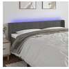 Image de Hoofdbord LED 203x16x78/88 cm fluweel donkergrijs3123443