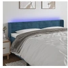 Image de Hoofdbord LED 203x16x78/88 cm fluweel donkerblauw3123446