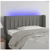 Image de Hoofdbord LED 93x16x78/88 cm stof donkergrijs3123457