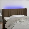 Image de Hoofdbord LED 93x16x78/88 cm stof donkerbruin3123459