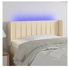 Image de Hoofdbord LED 93x16x78/88 cm stof cràmekleurig3123461