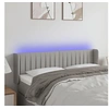 Image de Hoofdbord LED 147x16x78/88 cm stof lichtgrijs3123472