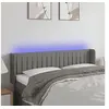 Image de Hoofdbord LED 147x16x78/88 cm stof donkergrijs3123473