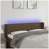 Image de Hoofdbord LED 147x16x78/88 cm stof donkerbruin3123475