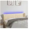 Image de Hoofdbord LED 147x16x78/88 cm stof cràmekleurig3123477