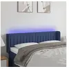 Image de Hoofdbord LED 147x16x78/88 cm stof blauw3123478