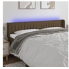 Image de Hoofdbord LED 183x16x78/88 cm stof donkerbruin3123491