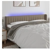 Image de Hoofdbord LED 183x16x78/88 cm stof taupe3123492