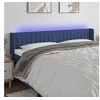 Image de Hoofdbord LED 183x16x78/88 cm stof blauw3123494