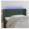 Image de Hoofdbord LED 83x16x78/88 cm fluweel donkergroen3123507