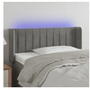 Image de Hoofdbord LED 93x16x78/88 cm fluweel lichtgrijs3123510
