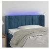 Image de Hoofdbord LED 93x16x78/88 cm fluweel blauw3123514