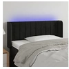 Image de Hoofdbord LED 103x16x78/88 cm fluweel zwart3123518