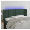 Image de Hoofdbord LED 103x16x78/88 cm fluweel donkergroen3123519