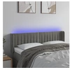 Image de Hoofdbord LED 147x16x78/88 cm fluweel lichtgrijs3123522