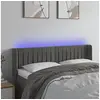 Image de Hoofdbord LED 147x16x78/88 cm fluweel donkergrijs3123523