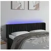 Image de Hoofdbord LED 147x16x78/88 cm fluweel zwart3123524