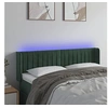 Image de Hoofdbord LED 147x16x78/88 cm fluweel donkergroen3123525